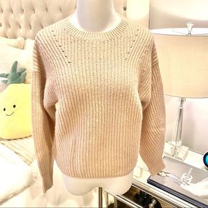 Light Pink Balloon Sleeve Sweater